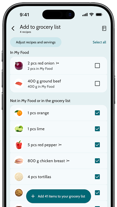 Foodwin Smart Grocery List