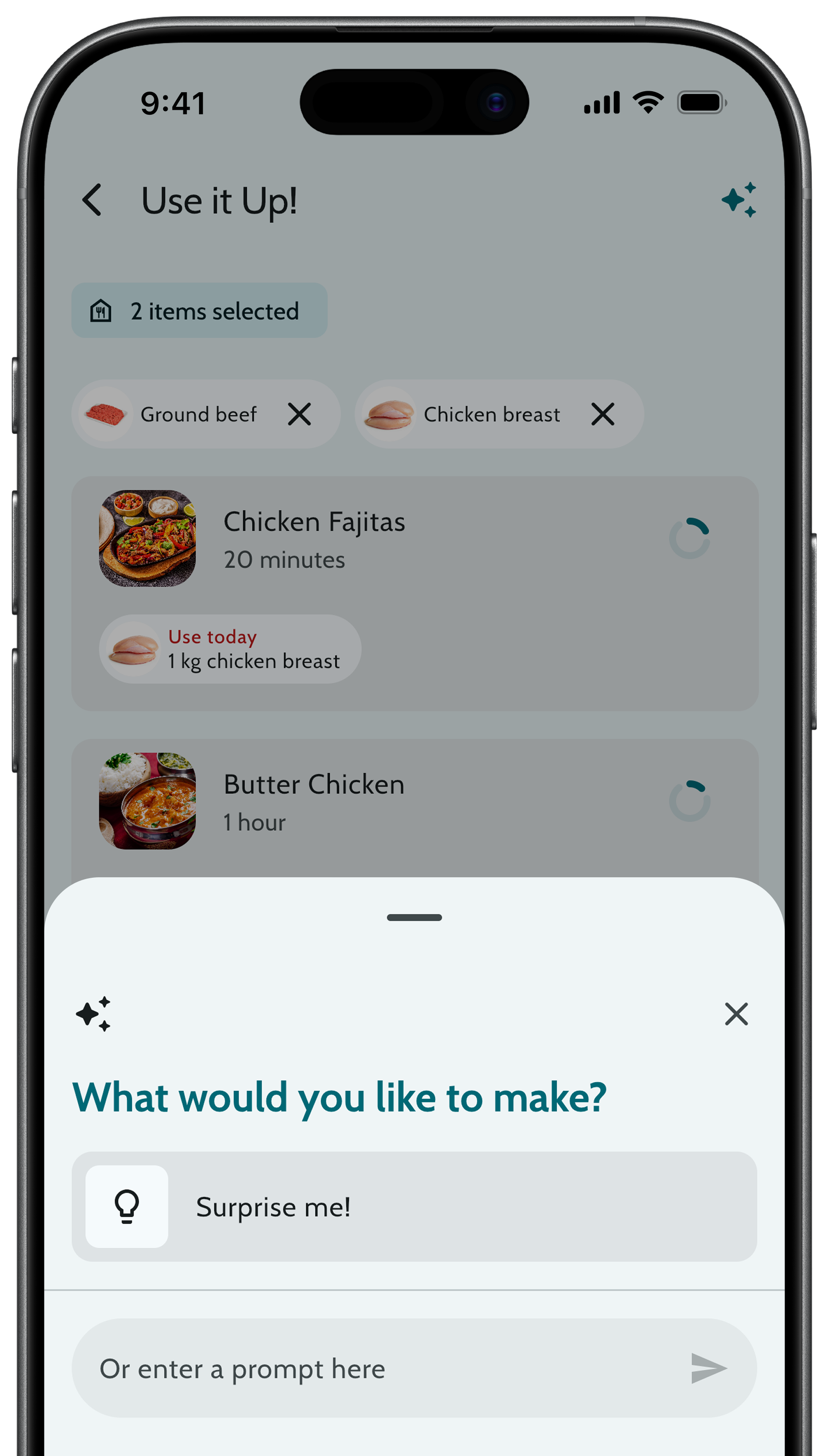 Foodwin AI Recipe Suggestions